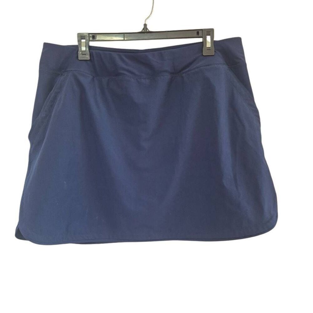 Lands' End Women's Navy Blue Poly/Spandex Athletic Skirt Skort